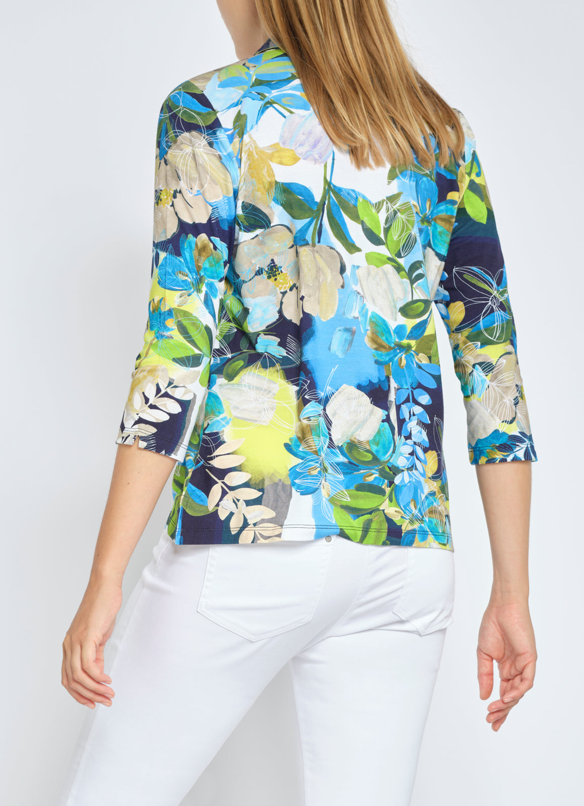 Multiprint Blouse with 3/4 sleeves