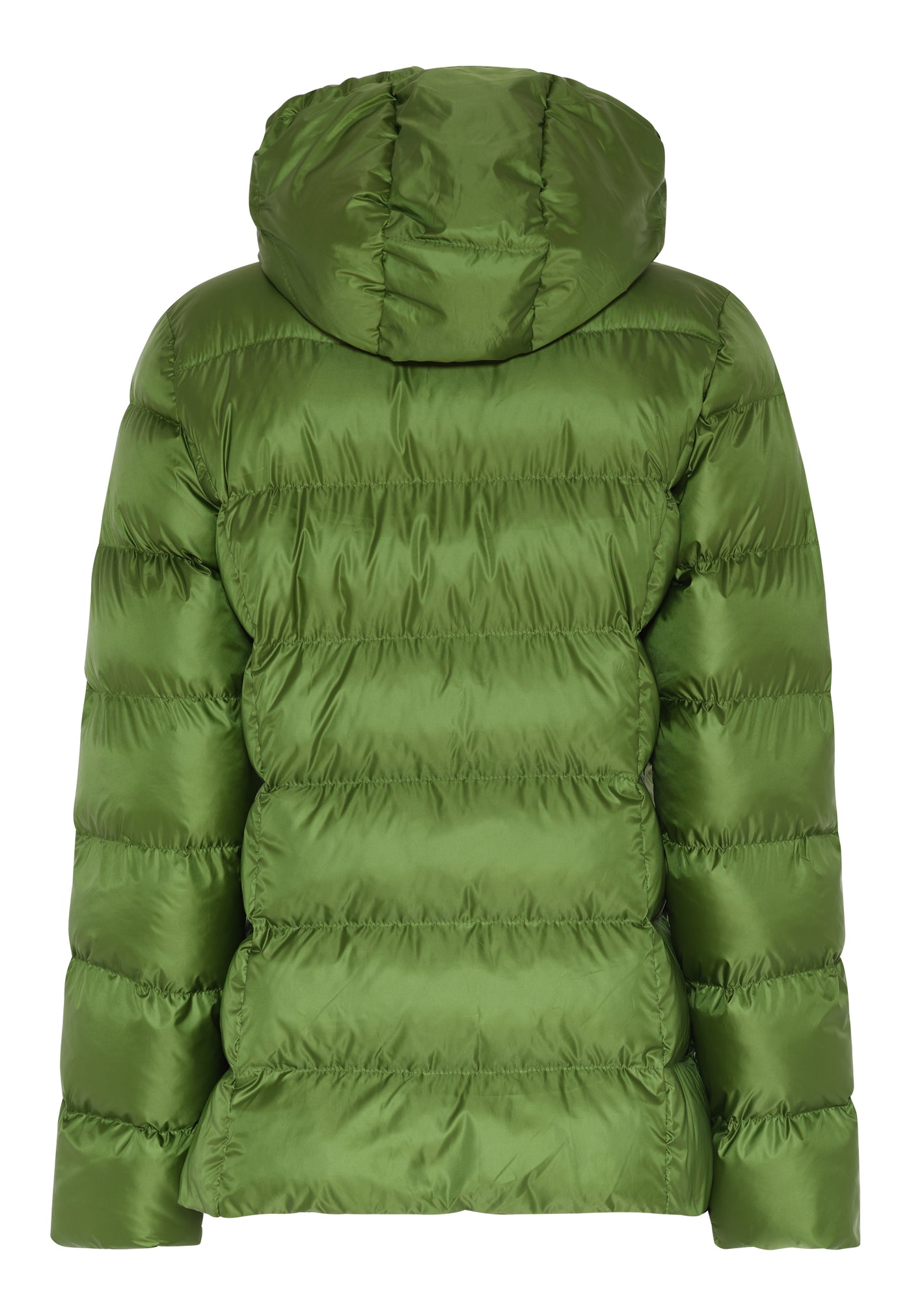 Olive Green Puffer Coat With Hood