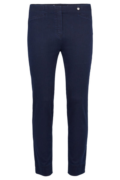 Ink Navy Denim Rose Trousers