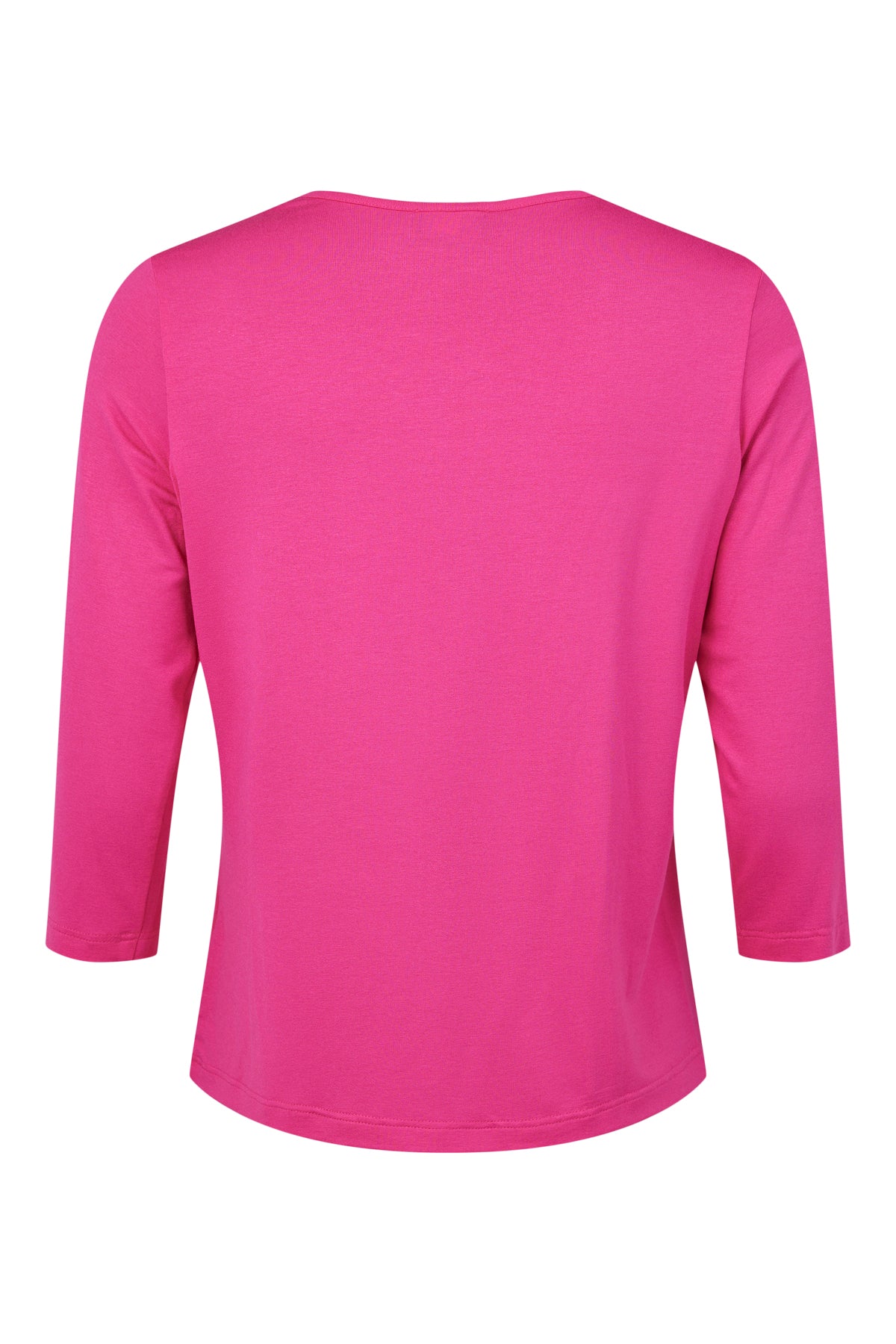 Pink Round Neck Top 3/4 Sleeve and Diamonte Detail