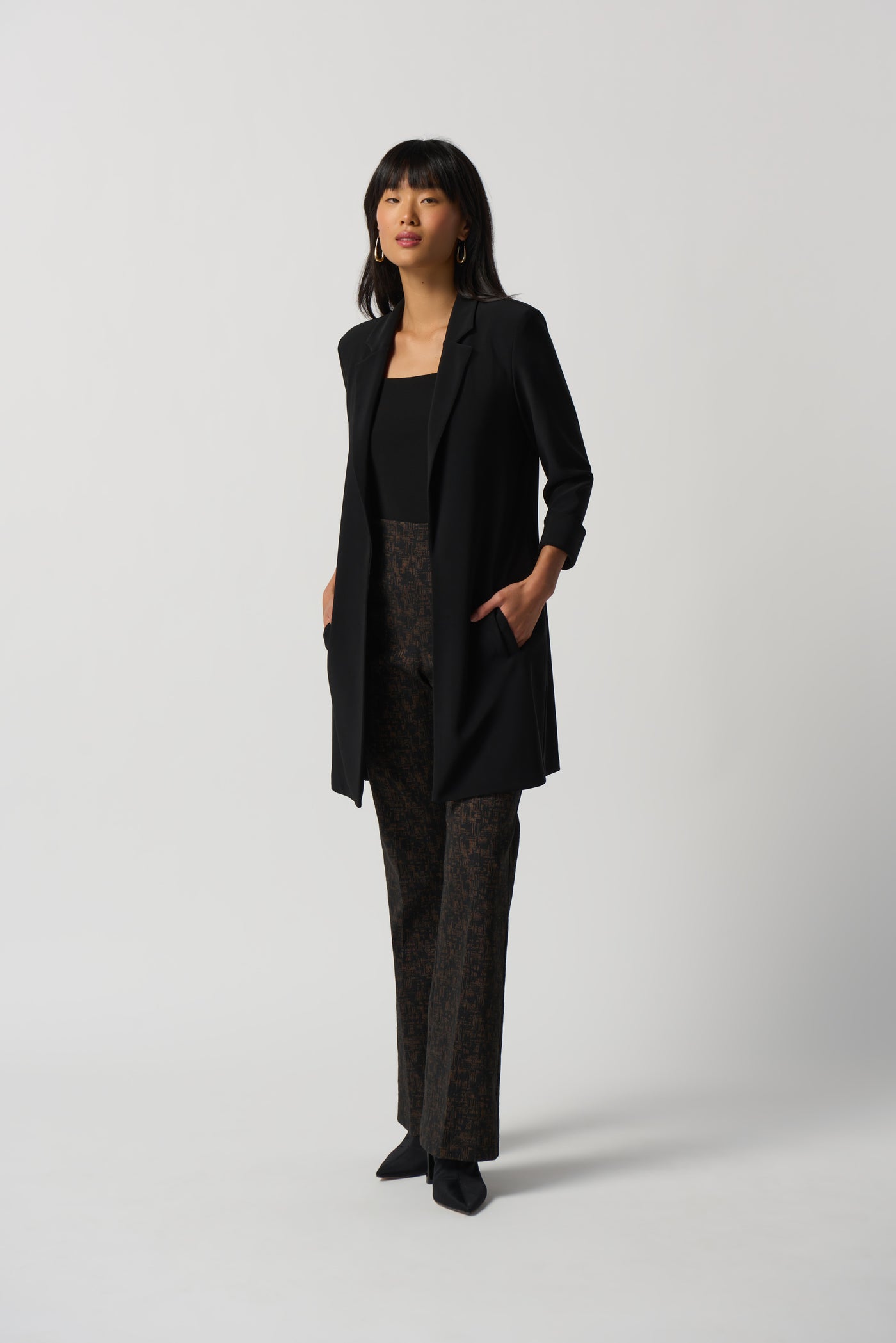 Joseph Ribkoff Plain Black Blazer With Pockets