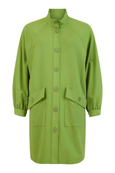 Green Button Up Jacket With Pockets