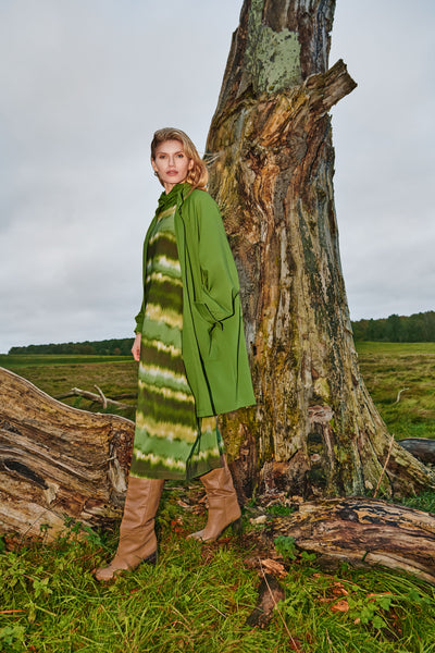 Green Button Up Jacket With Pockets