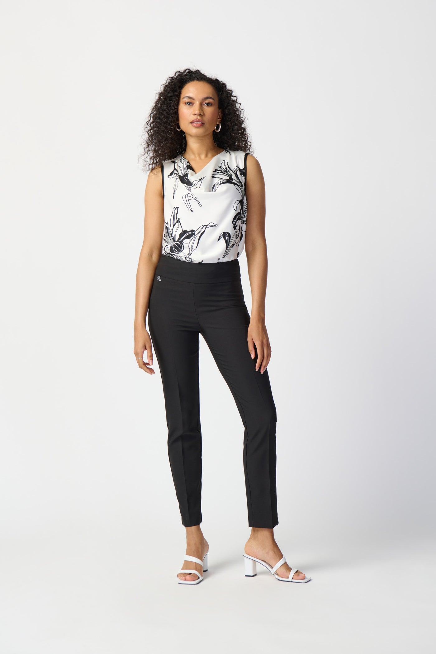 Joseph Ribkoff Black Slim-Fit Pull-On Pants