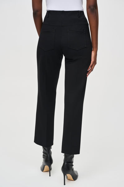 Joseph Ribkoff Black Straight Leg Pull On Trousers