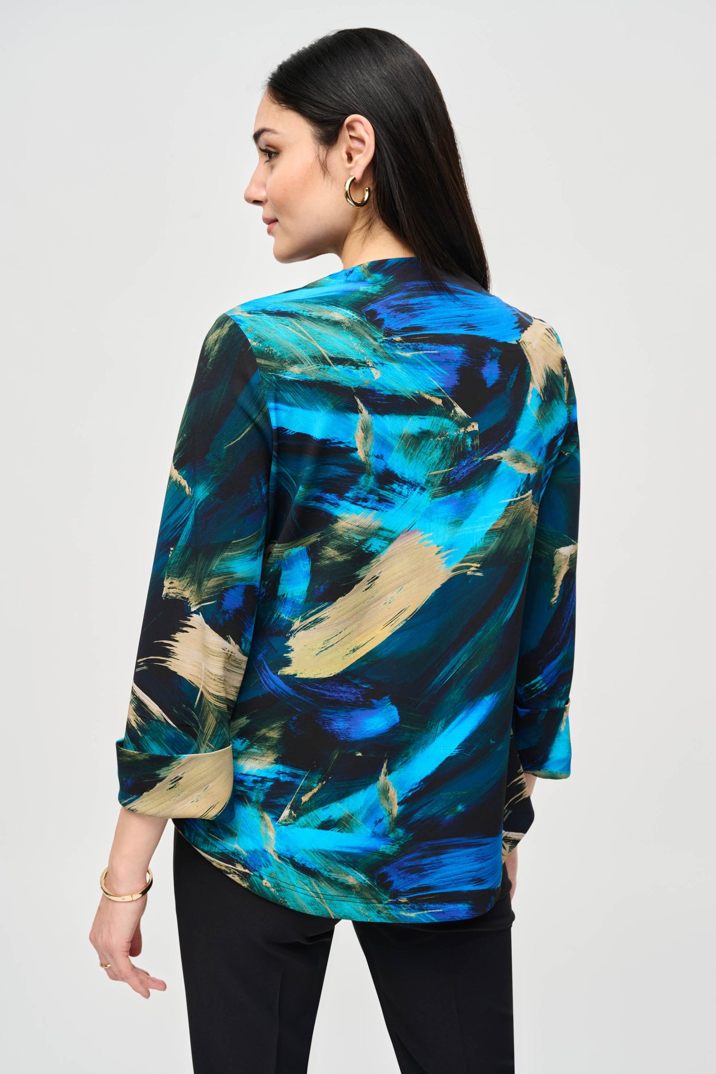 Joseph Ribkoff Abstract Print Swing Jacket