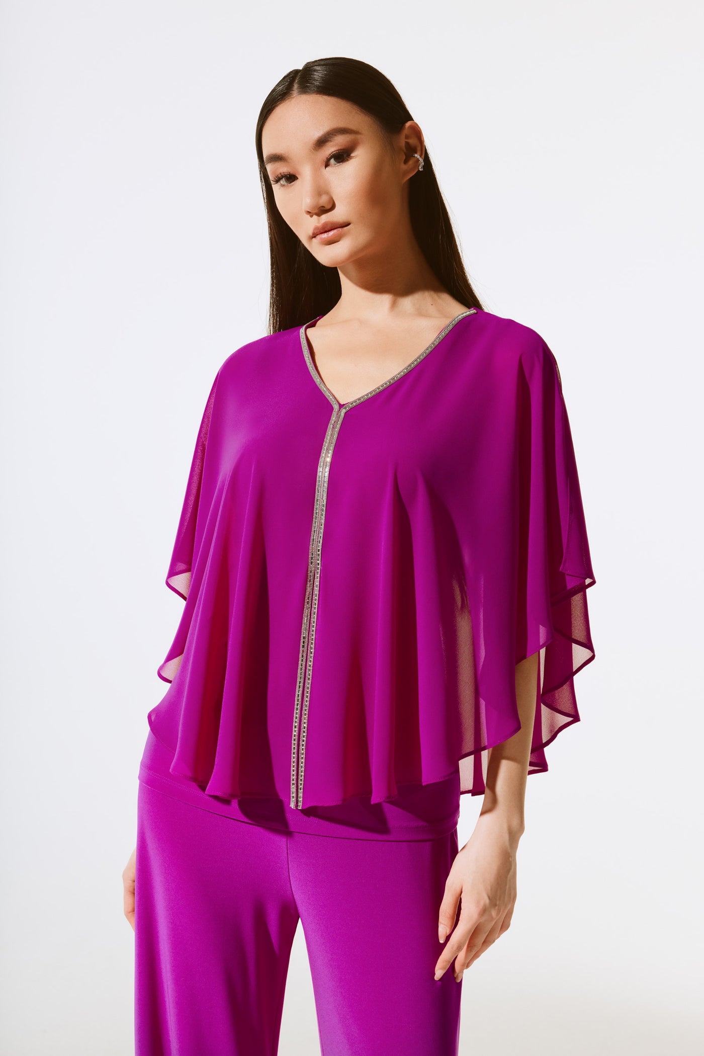 Joseph Ribkoff Empress Chiffon Poncho Top