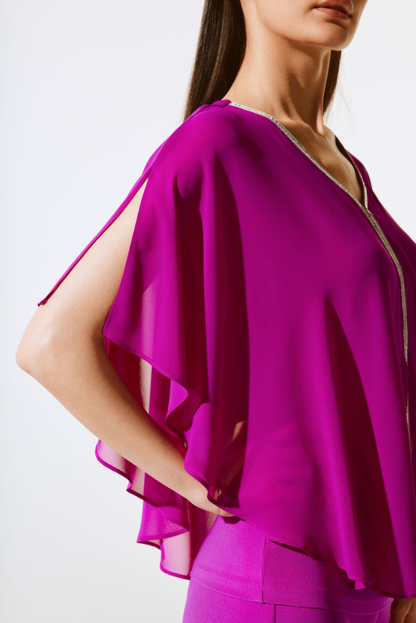 Joseph Ribkoff Empress Chiffon Poncho Top