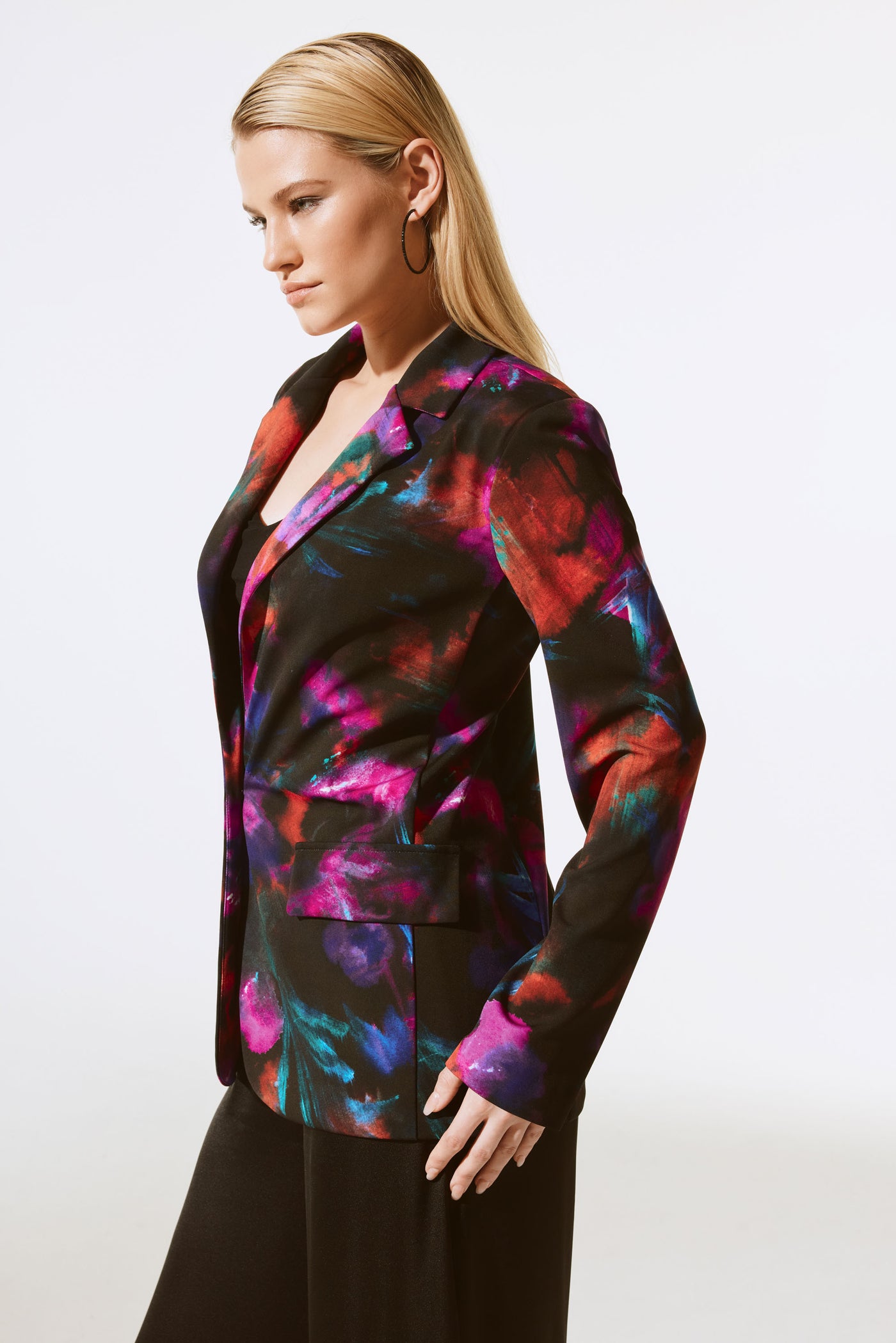 Joseph Ribkoff Abstract Print Straight Blazer