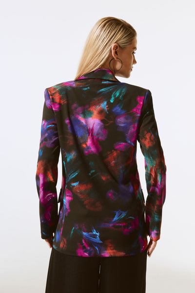 Joseph Ribkoff Abstract Print Straight Blazer