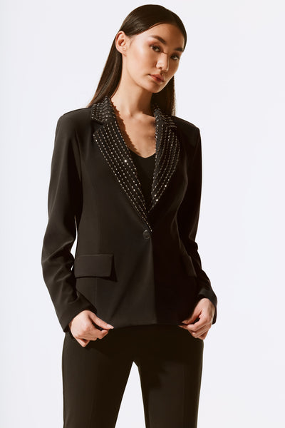 Joseph Ribkoff Black Blazer With Embellishment Detail