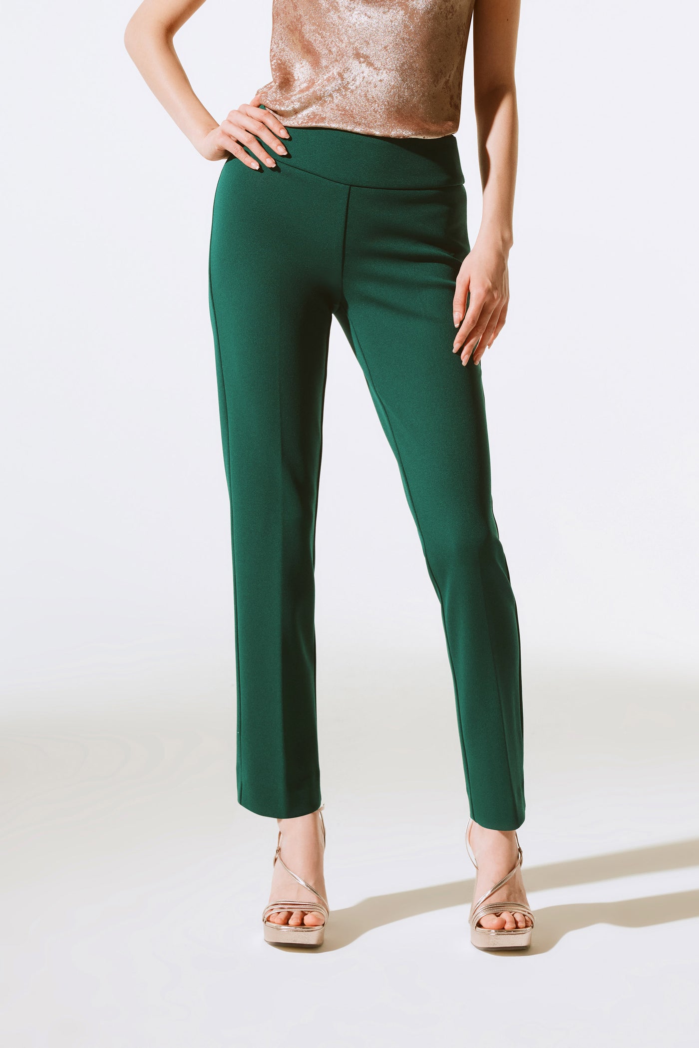 Joseph Ribkoff Dark Green Straight Leg Trousers