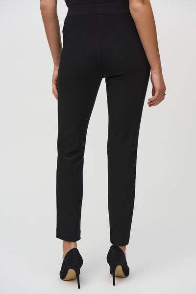 Joseph Ribkoff Black Slim Fit Trousers with Gold Button Detail