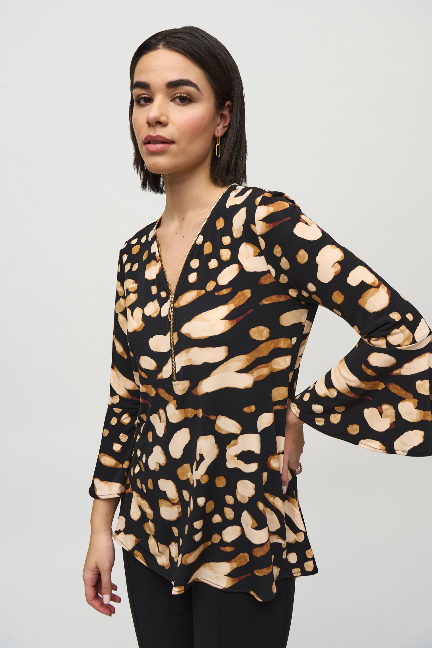 Joseph Ribkoff Silky Knit Animal Print Tunic Top