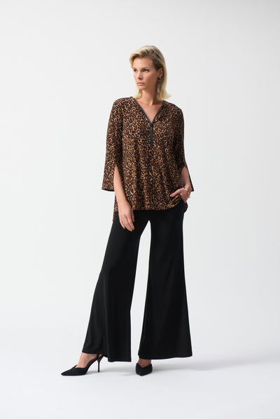 Joseph Ribkoff Silky Knit Animal Print Fit and Flare Tunic Top