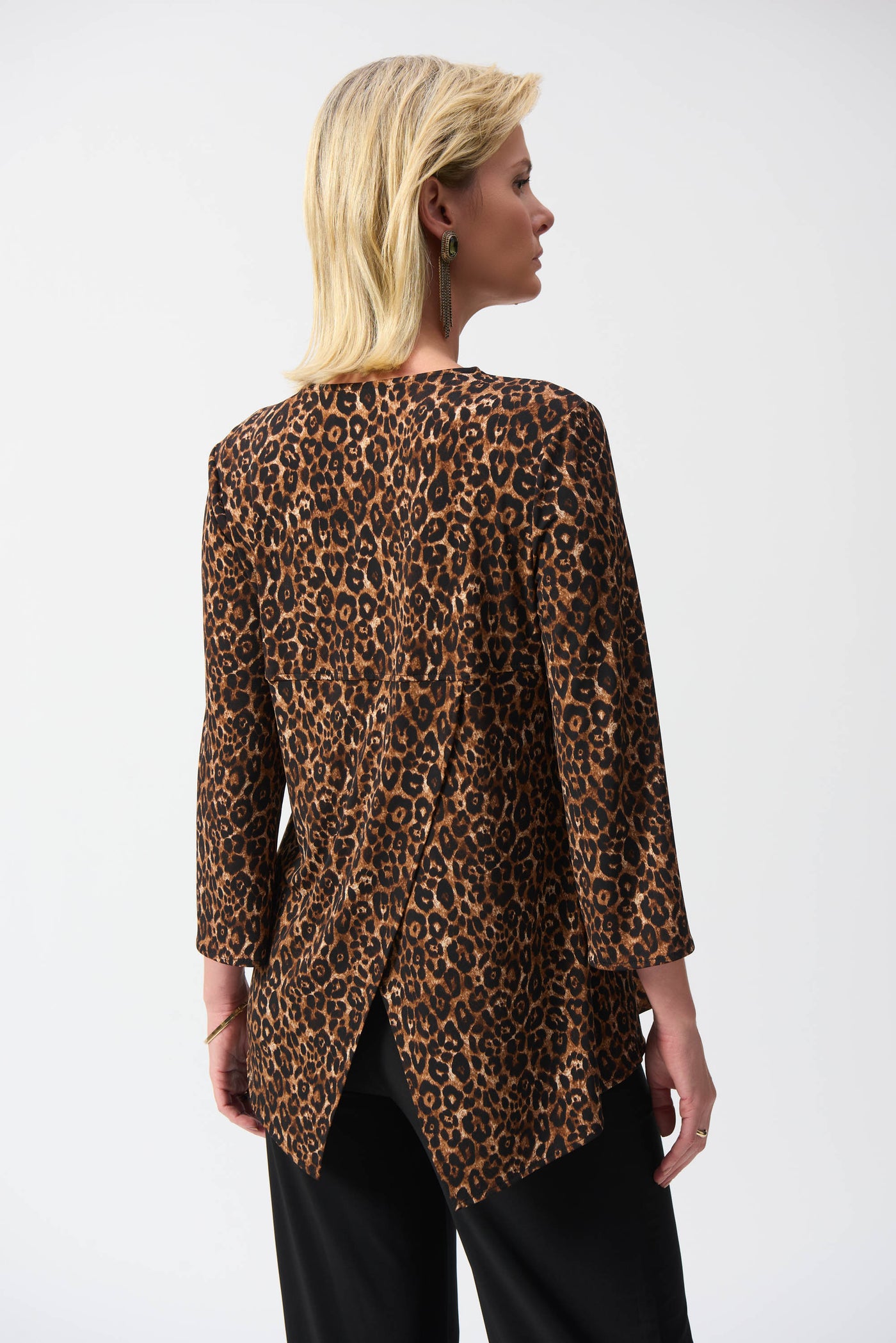 Joseph Ribkoff Silky Knit Animal Print Fit and Flare Tunic Top