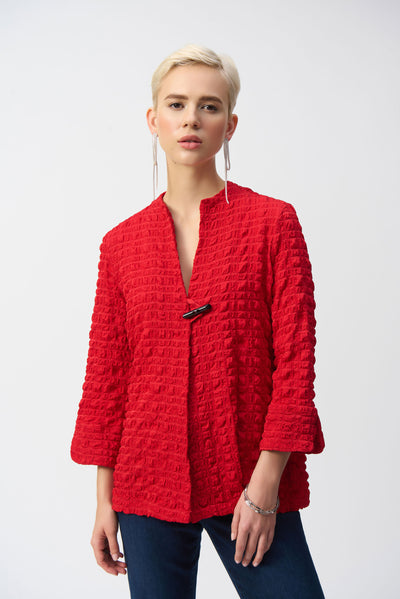 Joseph Ribkoff Raidant Bubble Jacquard Trapeze Jacket