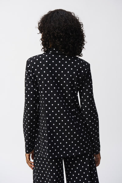 Joseph Ribkoff Dot Print Boxy Blazer