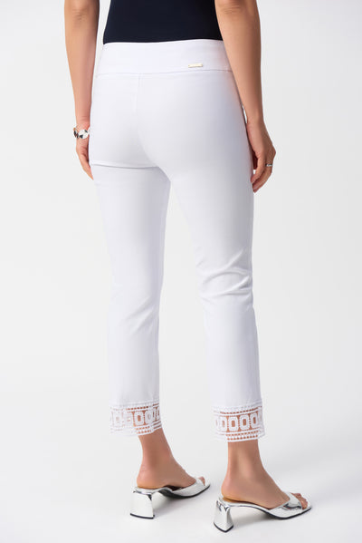 Joseph Ribkoff White Millennium Cropped Pull-On Pants