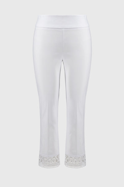 Joseph Ribkoff White Millennium Cropped Pull-On Pants