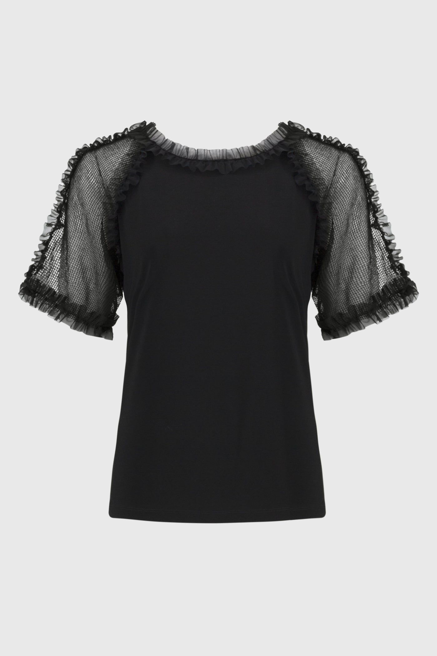 Joseph Ribkoff Black Silky Knit And Mesh Top