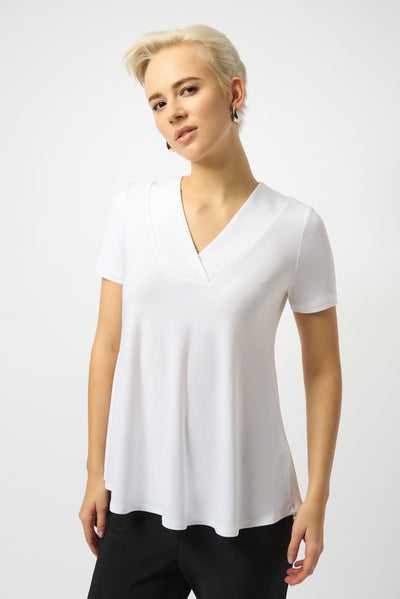 Joseph Ribkoff Vanilla Silky Knit Flared Top