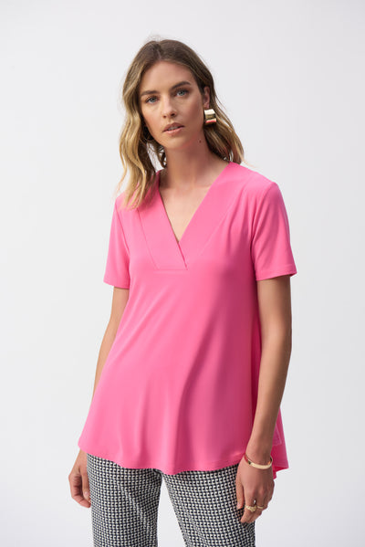 Joseph Ribkoff Bubble Gum Silky Knit Flared Top