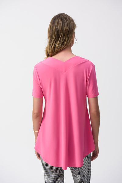 Joseph Ribkoff Bubble Gum Silky Knit Flared Top