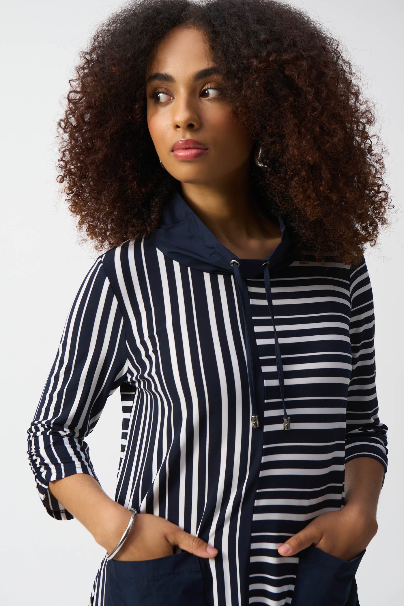 Joseph Ribkoff Stripe Print Boxy Tunic Top