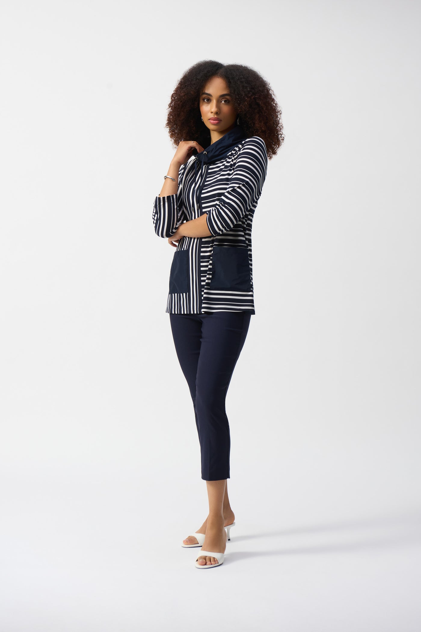 Joseph Ribkoff Stripe Print Boxy Tunic Top