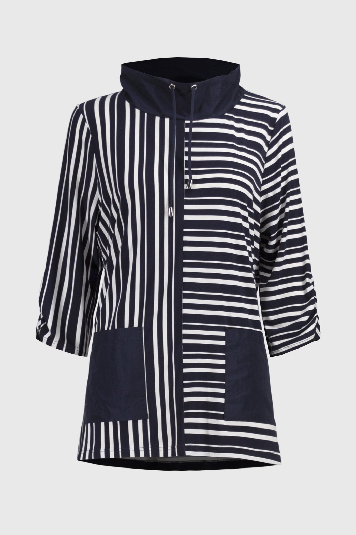 Joseph Ribkoff Stripe Print Boxy Tunic Top