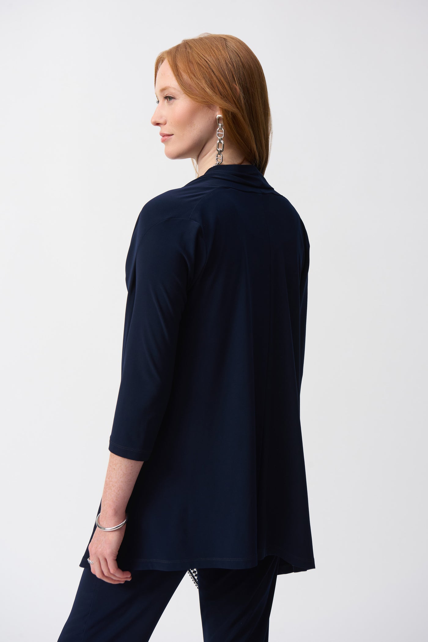 Joseph Ribkoff Midnight Blue 2 Piece Silky Knit Flared Cover-Up