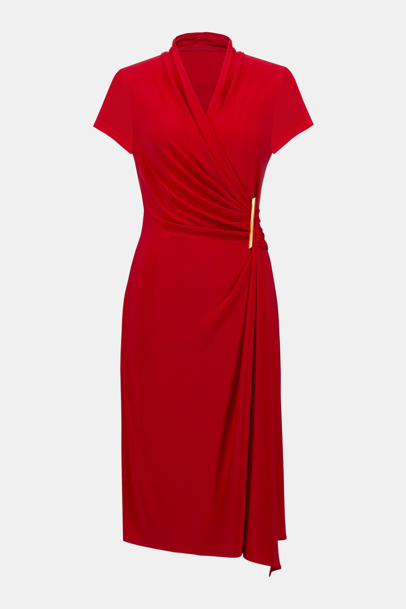 Joseph Ribkoff Radiant Red Silky Knit Wrap Dress