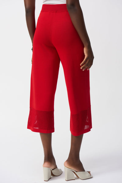 Joseph Ribkoff Radiant Red Culotte with Mesh Detail