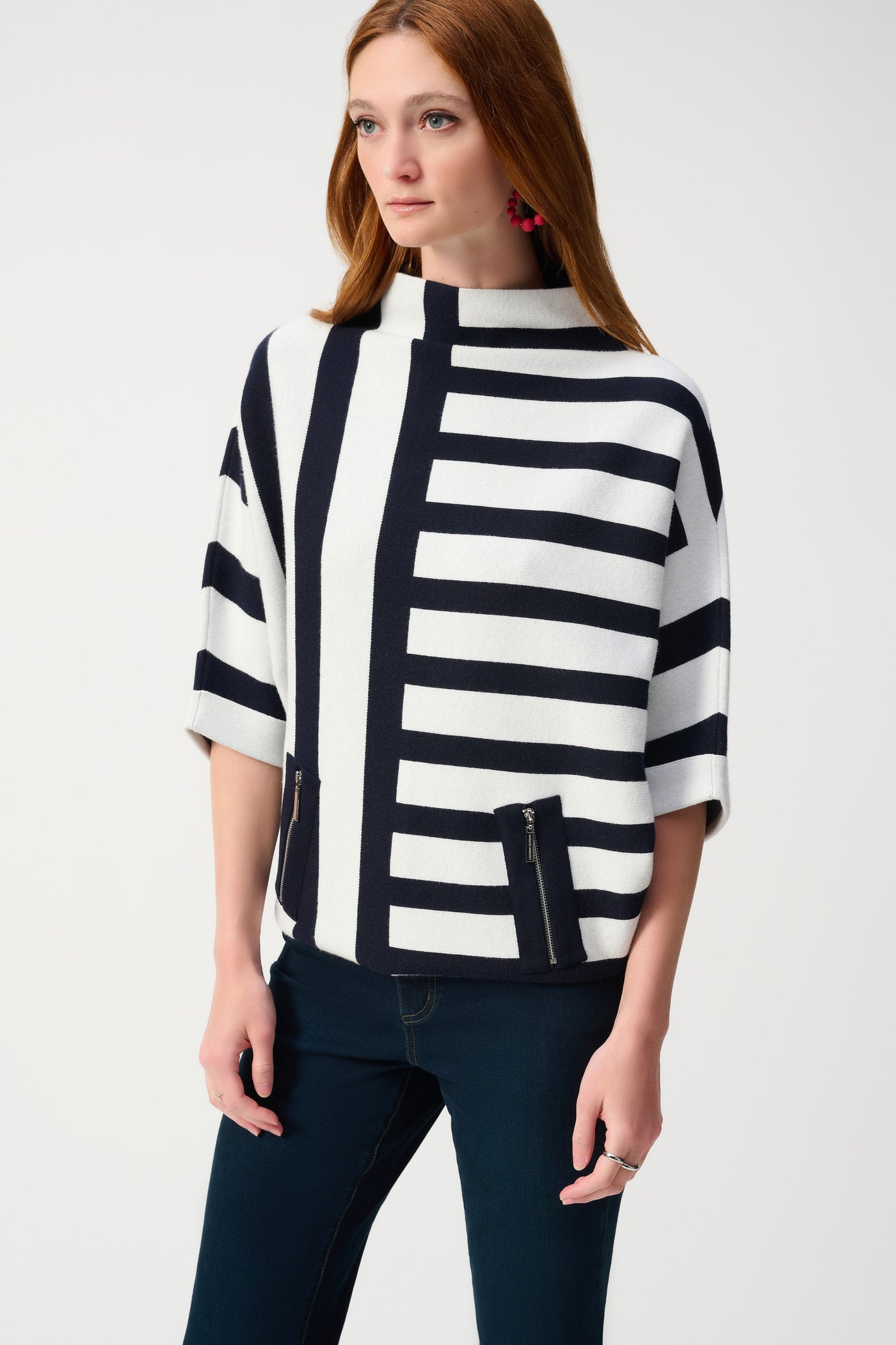 Joseph Ribkoff Jacquard Stripe Sweater Knit Jumper