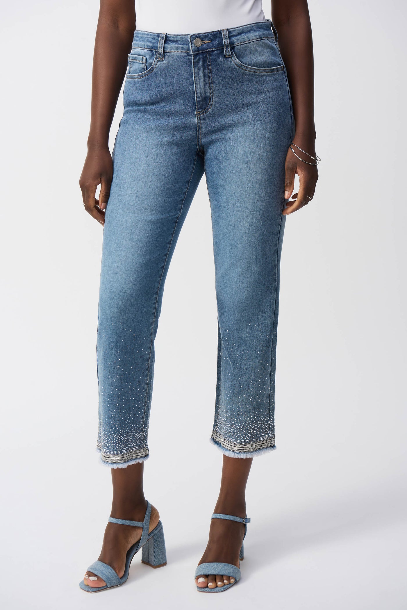 Joseph Ribkoff Straight Fit Crop Stretch Jeans