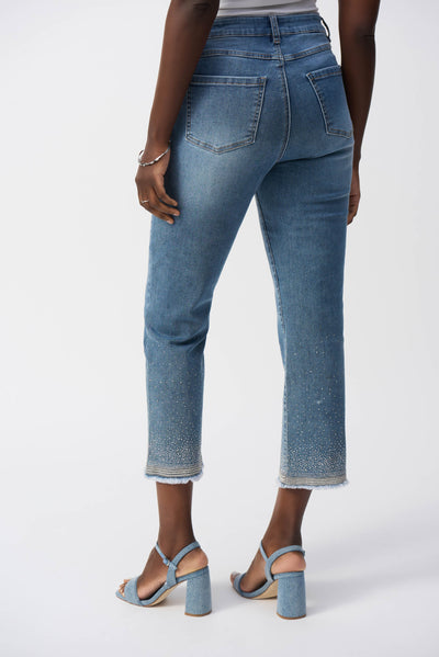 Joseph Ribkoff Straight Fit Crop Stretch Jeans