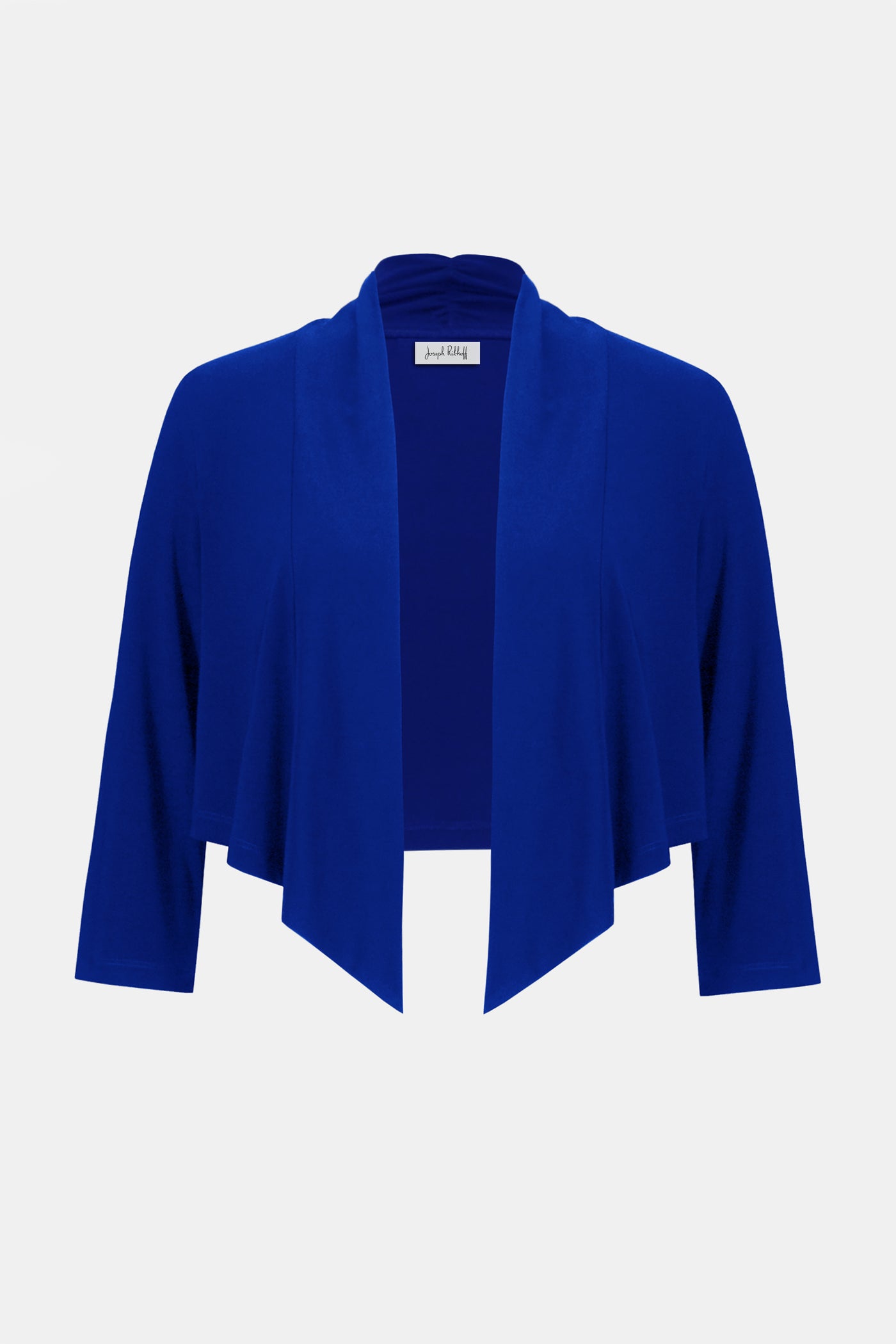 Royal Blue Silky Knit Draped Cover-Up