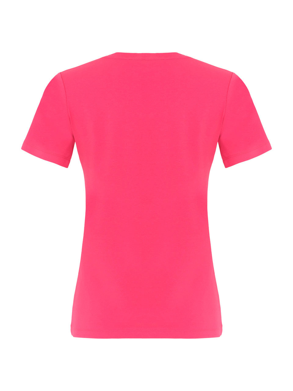 Basic Fuchsia V-Neck T-Shirt