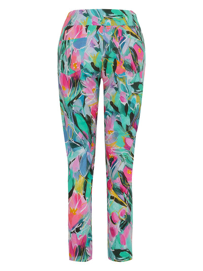 Abstract Print Trousers With Elasticated Waist