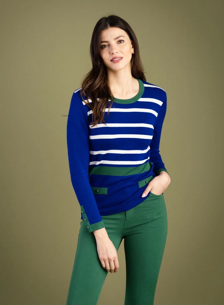 Blue Striped Sweater