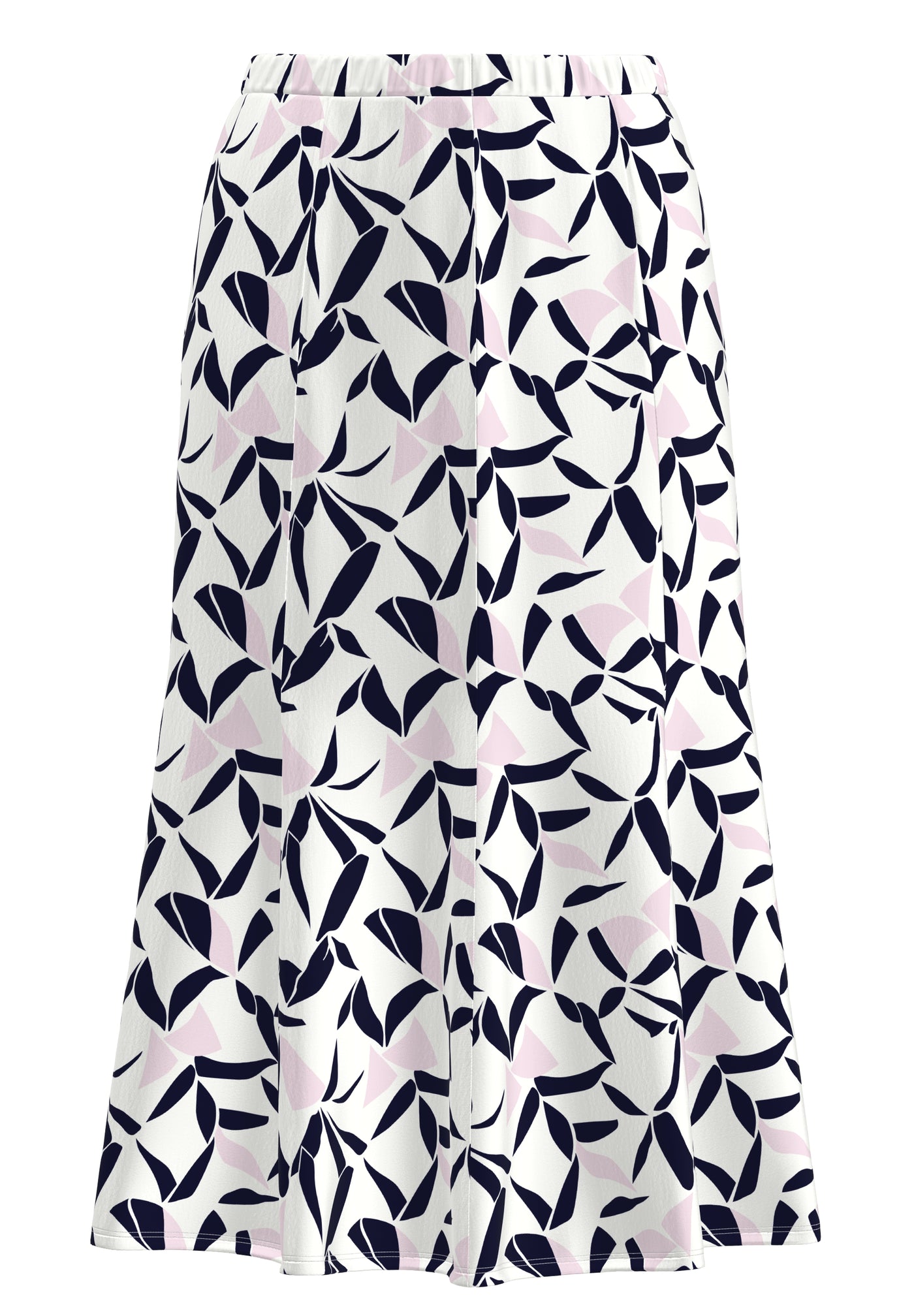 Vanilla, Baby Pink & Navy A-Line Maxi Skirt