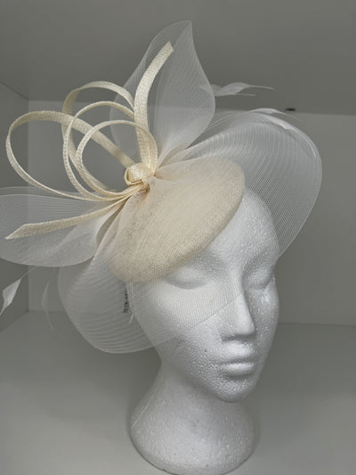 Fascinator With Mesh  Detail - Various Colours