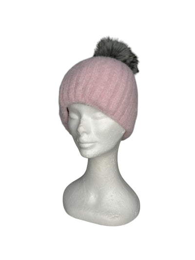 Baby Pink Knit Beanie and Scarf Set