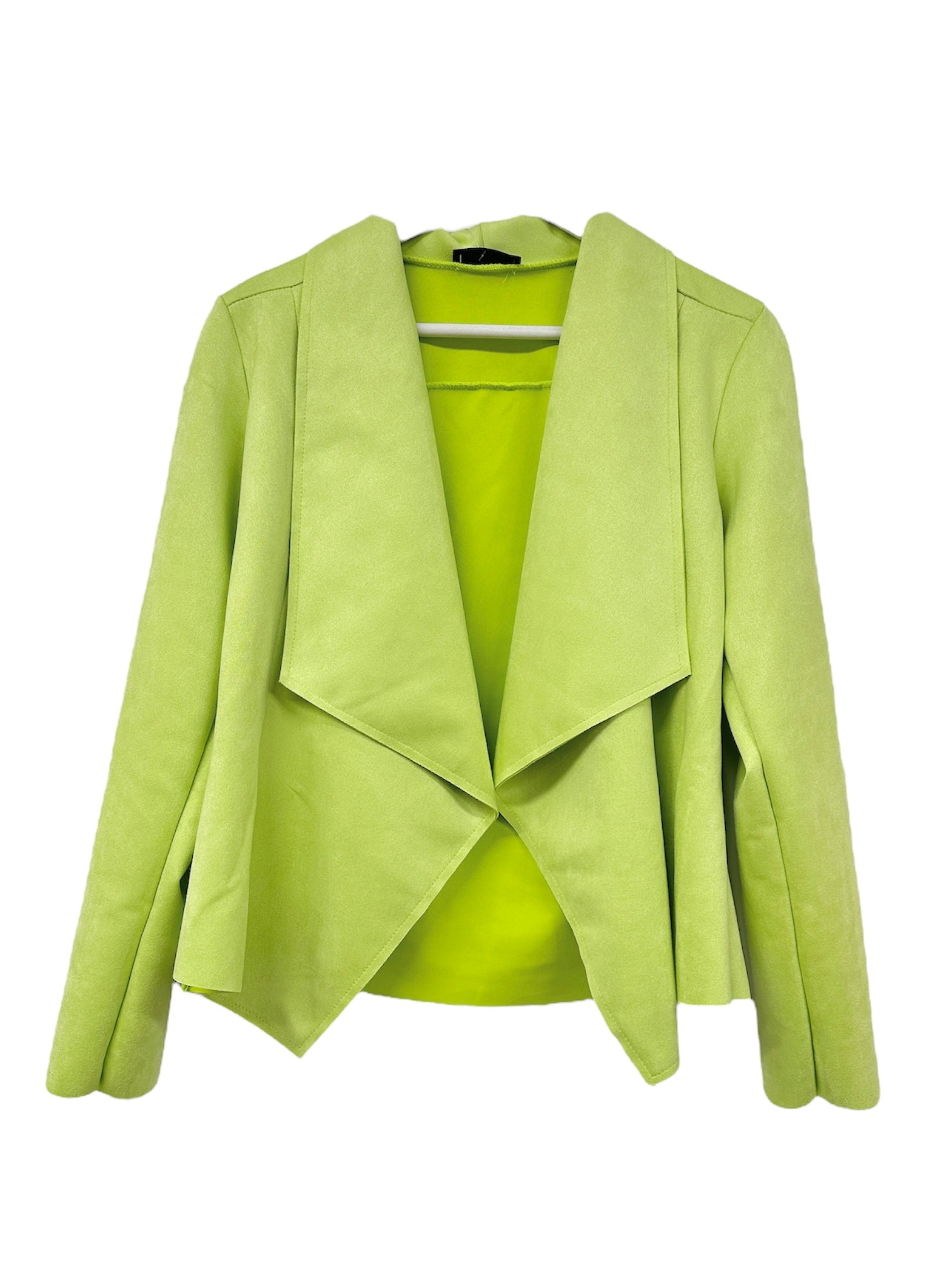 Lime Green Waterfall Jacket – La Creme Boutique