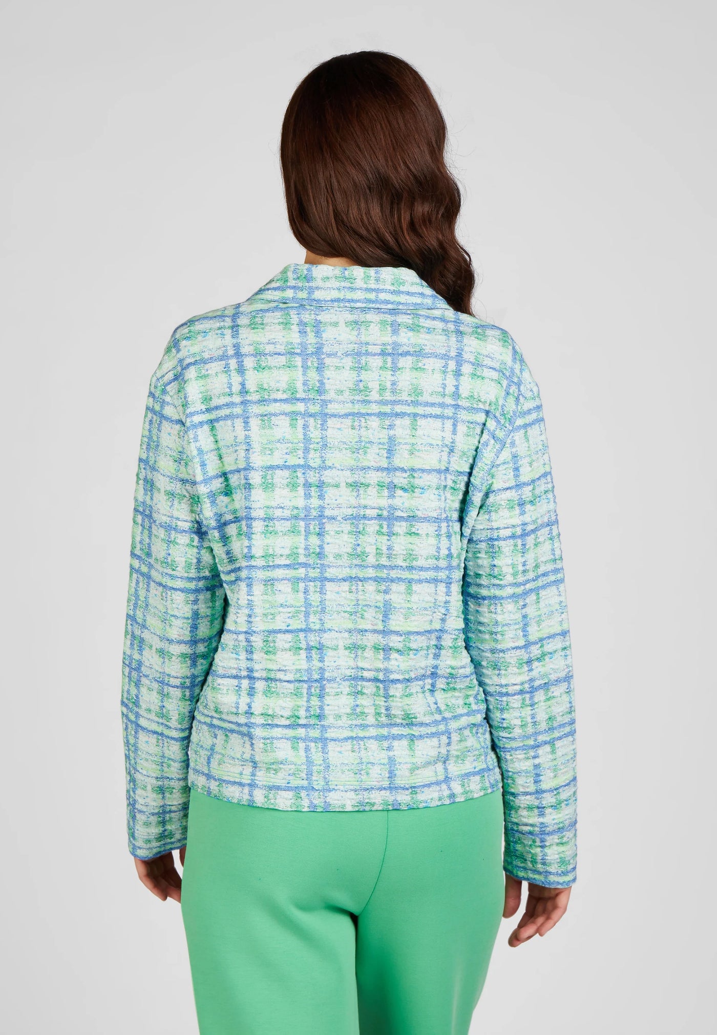 Blue And Green Jacket With Buttons