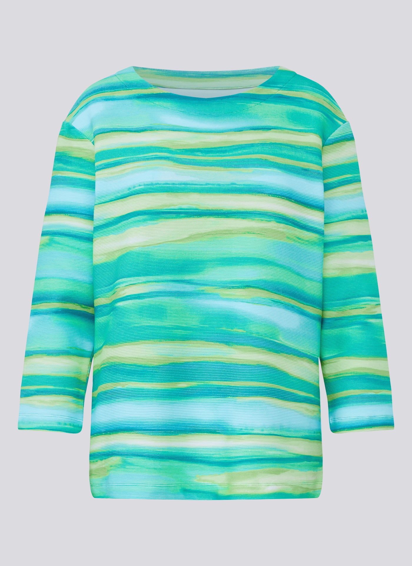 Flow Motion Stripe Round-Neck Top