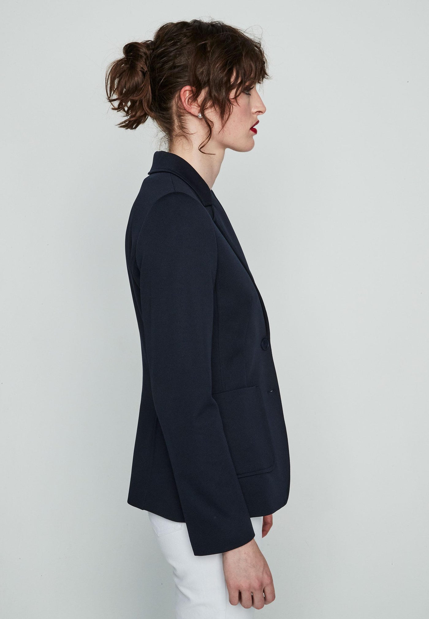 Navy Blazer with Front Pocket