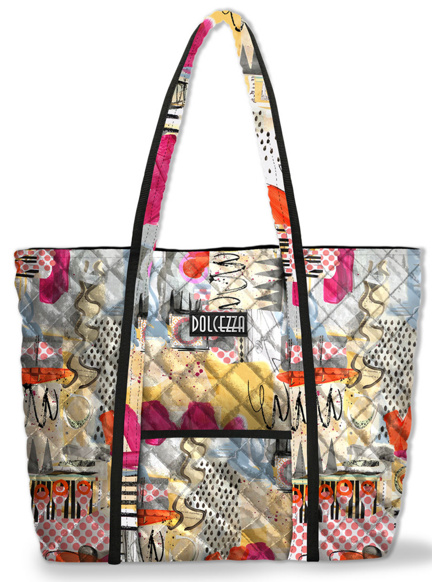 Pink & Silver Graphic Handbag