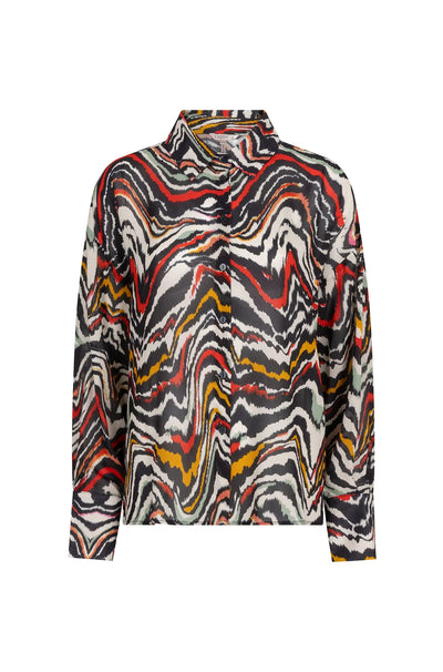 Multicoloured High/Low Shirt